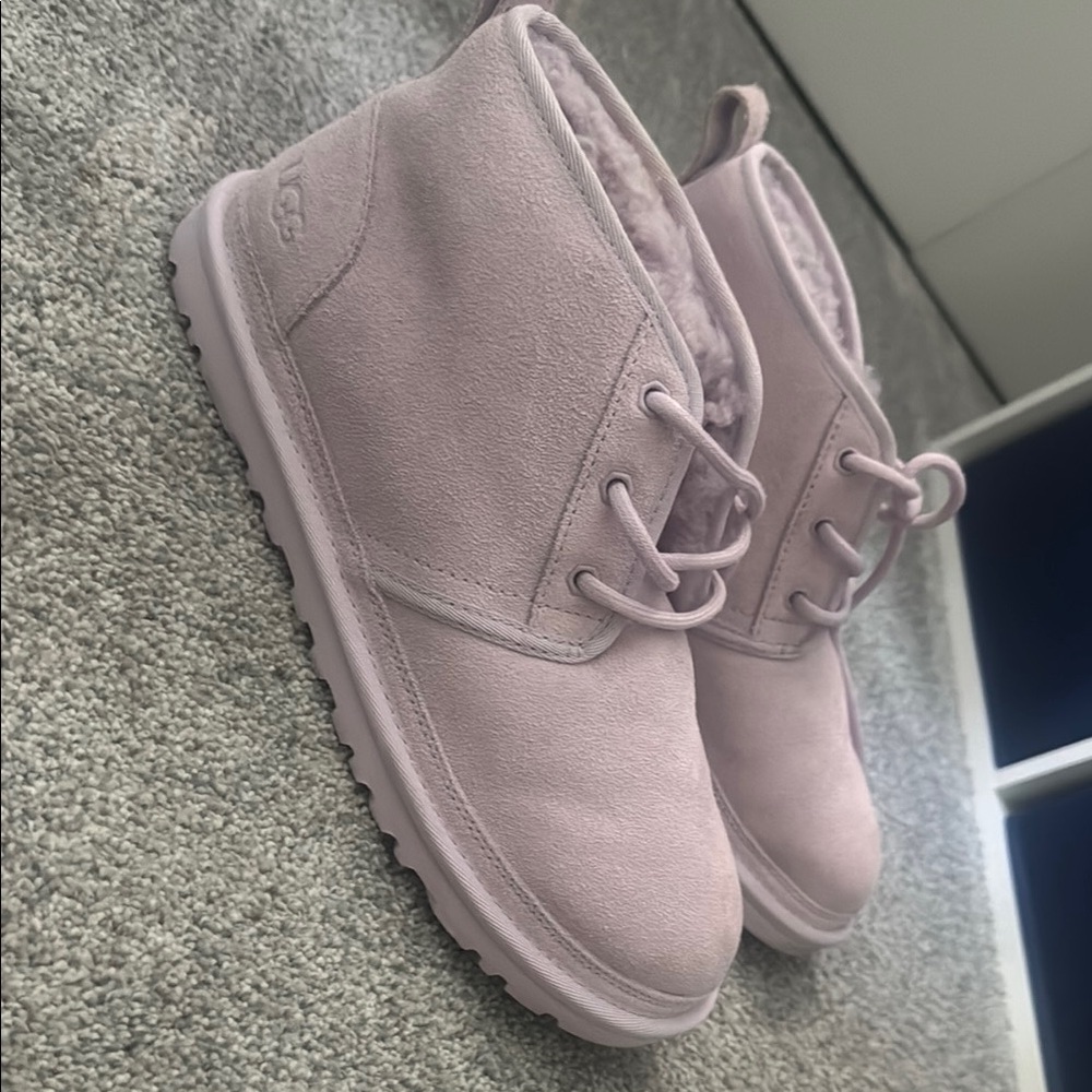 UGG Lavender Suede Ankle Boots